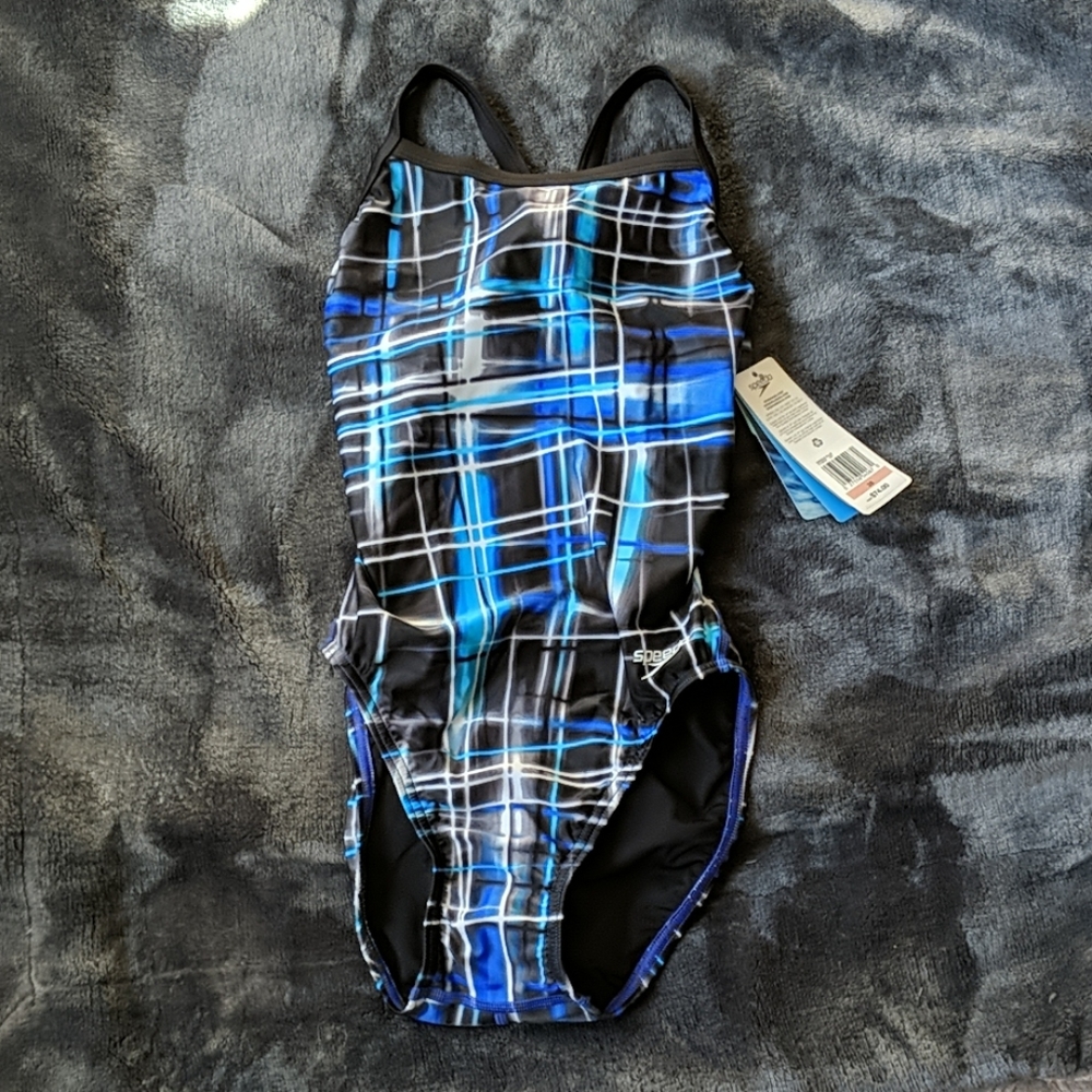 Speedo Powerflex Eco Flyback Swimsuit sz 28 small